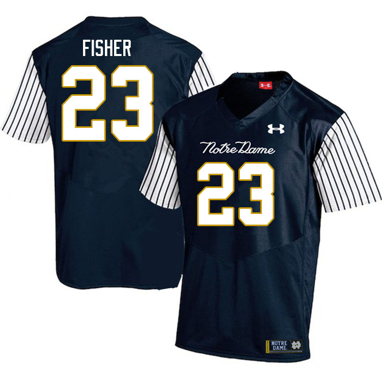 Men #23 Justin Fisher Notre Dame Fighting Irish College Football Jerseys Stitched-Alternate